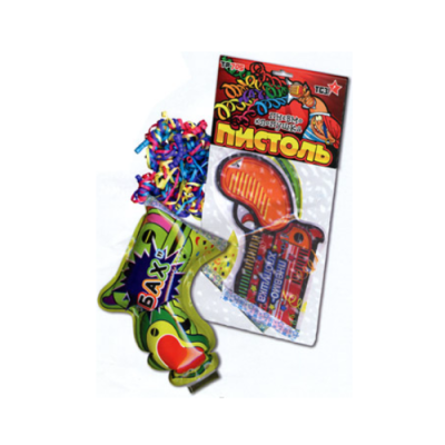 Пистоль Надувная хлопушка купить в Верхнеуральске | verhneuralsk.salutsklad.ru